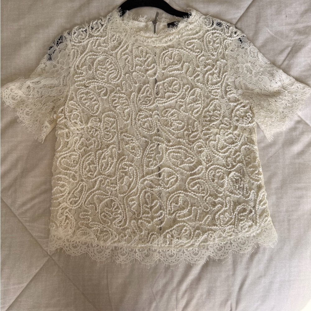 Zara Cream Lace Blouse